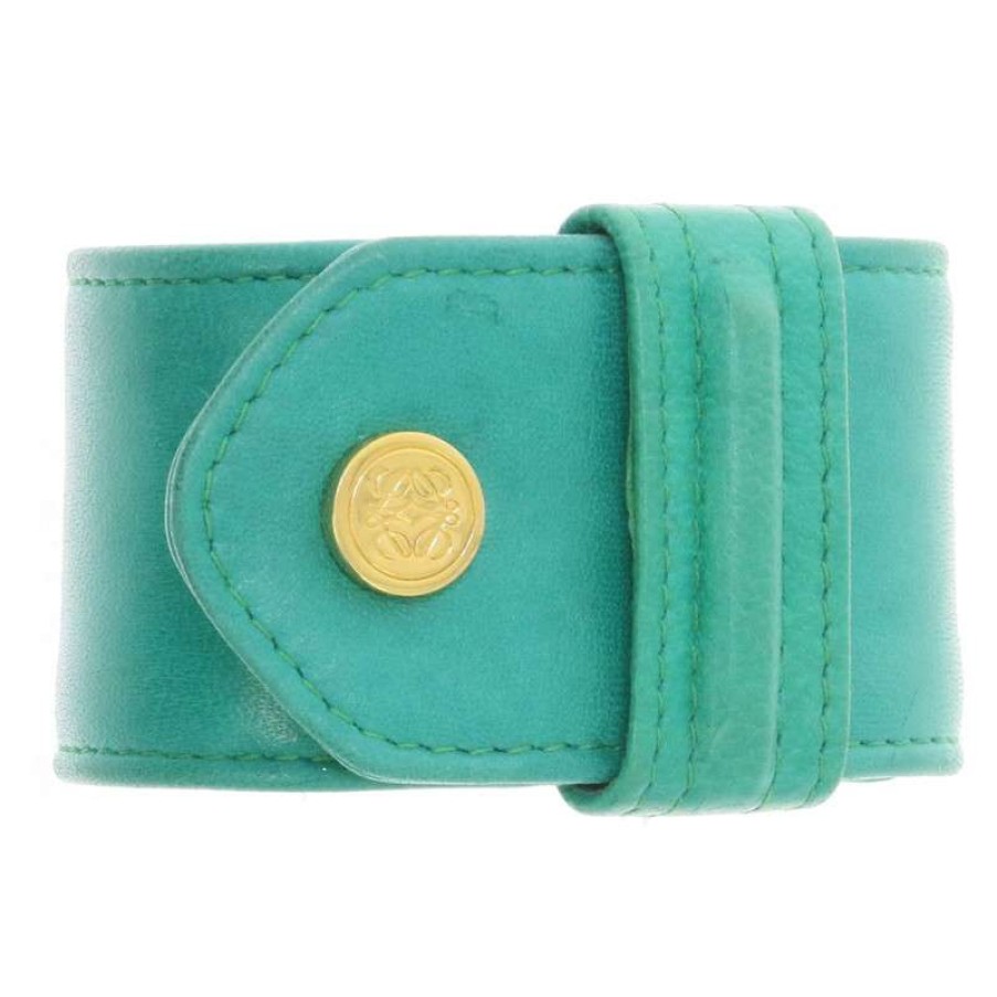 Loewe * | Best Sale Loewe Bracelet/Wristband Leather In (One Size) Turquoise