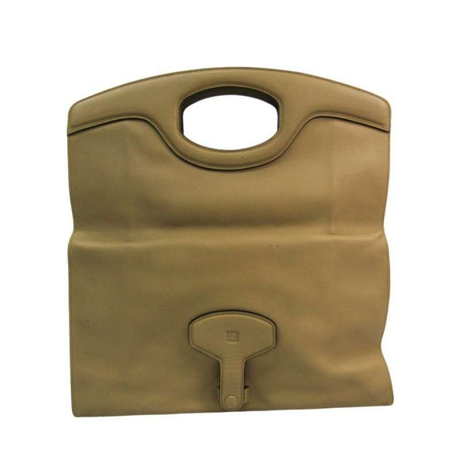 Loewe * | New Threads Loewe Clutch Bag Leather In (One Size) Beige