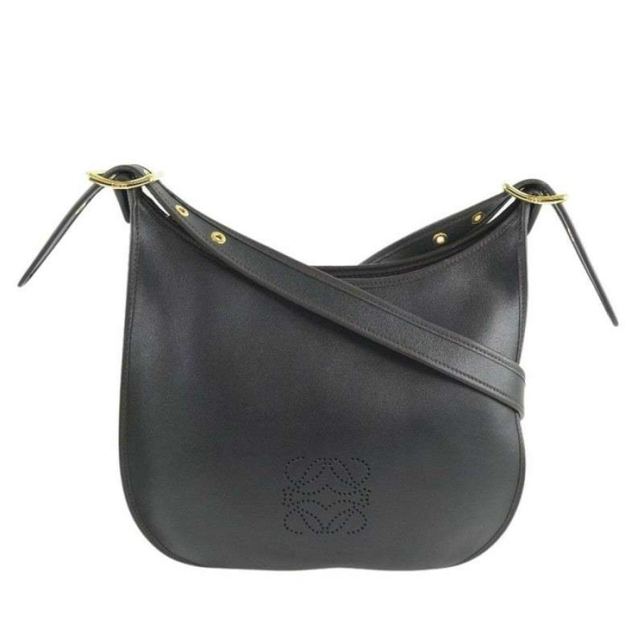 Loewe * | Best Choice Loewe Shoulder Bag Leather In (One Size) Black