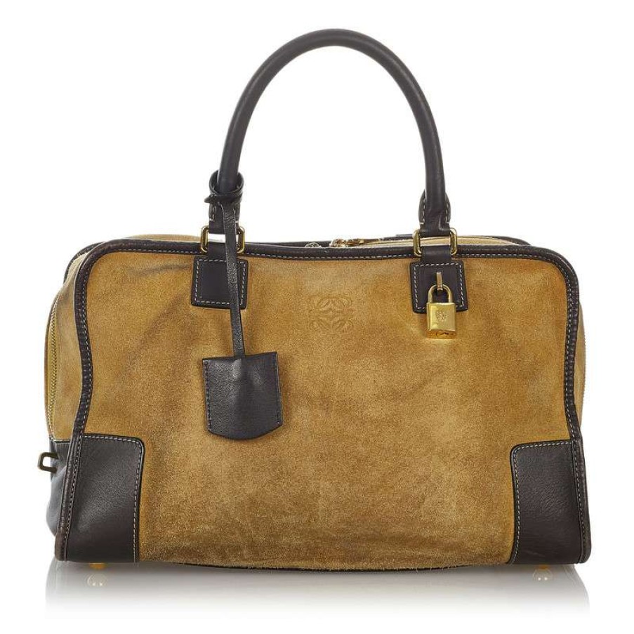 Loewe * | Top Sell Loewe Handbag Suede In (One Size) Beige