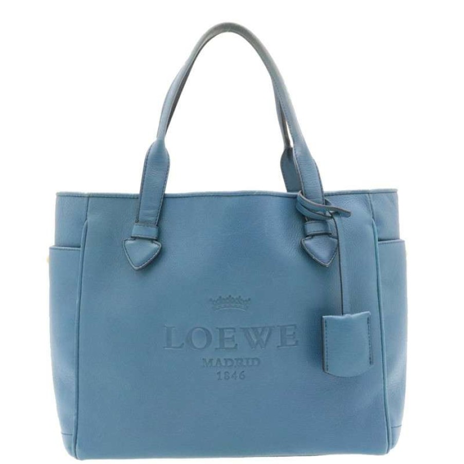 Loewe * | Hot Selling Loewe Handbag Leather In (One Size) Blue