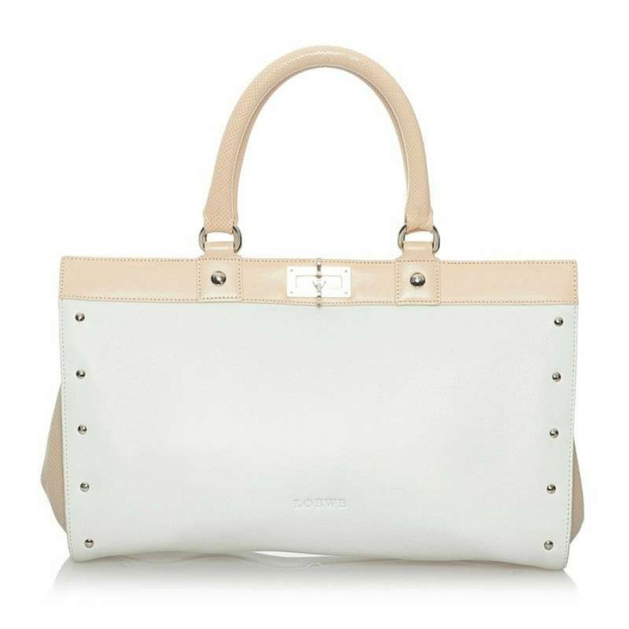 Loewe * | Best Sellers Loewe Handbag Leather In (One Size) White