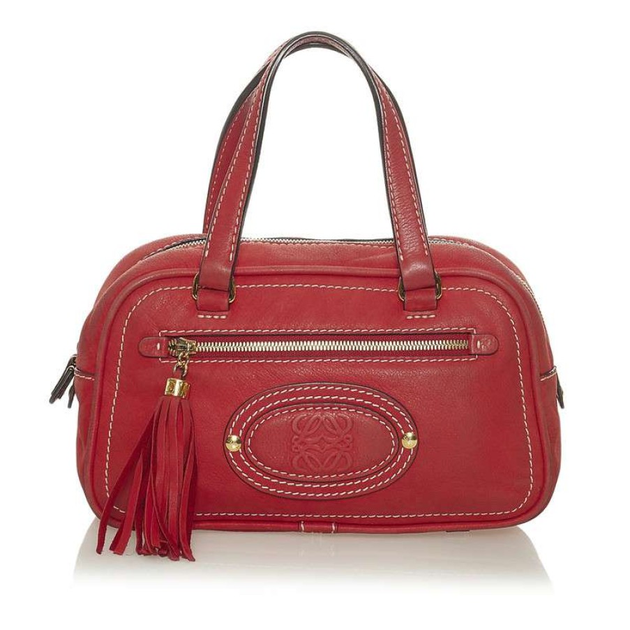 Loewe * | Best Choice Loewe Handbag Leather In (One Size) Red