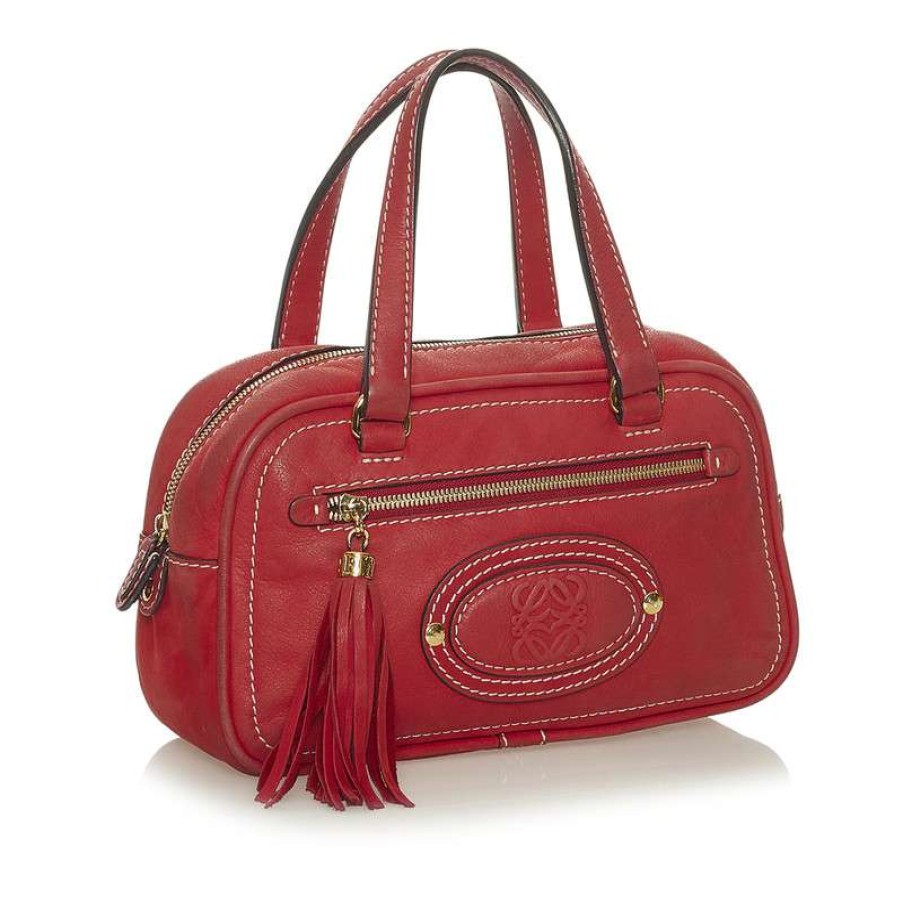 Loewe * | Best Choice Loewe Handbag Leather In (One Size) Red