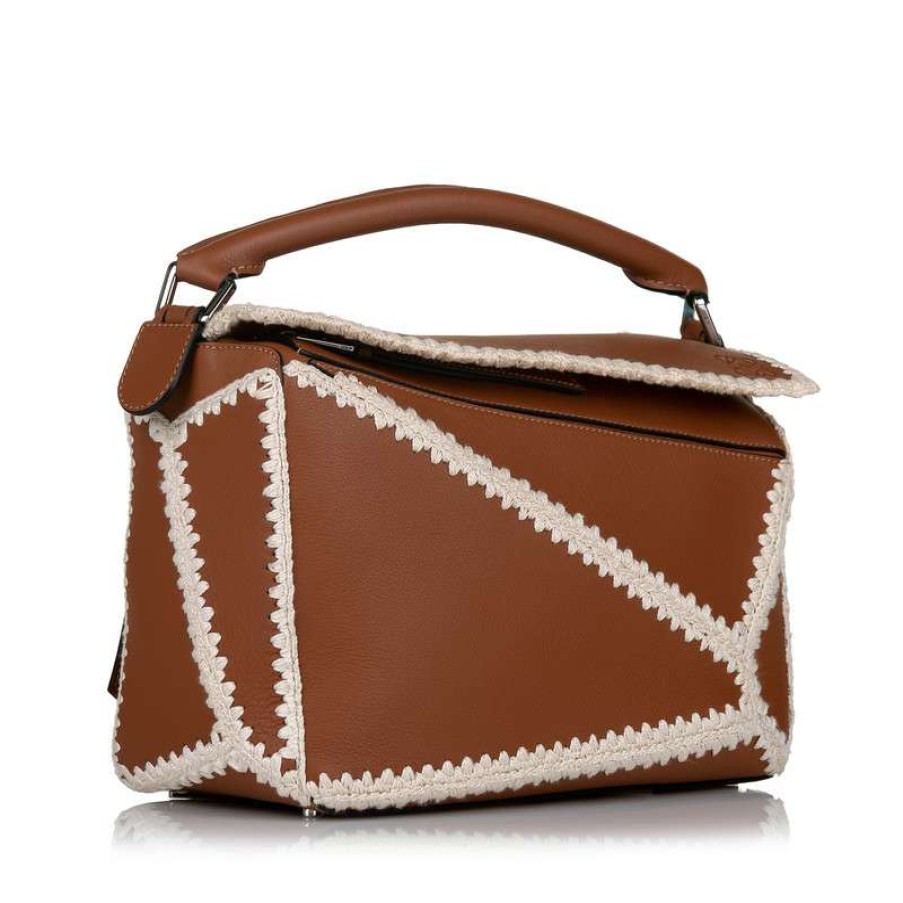 Loewe * | Unique Loewe Puzzle Bag Leather In (One Size) Brown