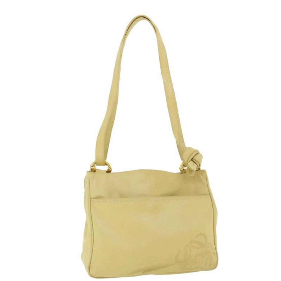 Loewe * | Excellent Loewe Shoulder Bag Leather In (One Size) Beige