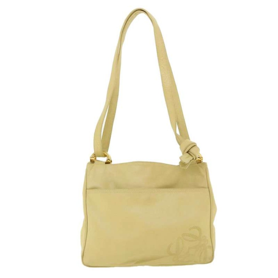 Loewe * | Excellent Loewe Shoulder Bag Leather In (One Size) Beige