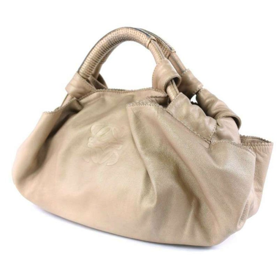 Loewe * | Best Sale Loewe Handbag Leather In (One Size) Beige