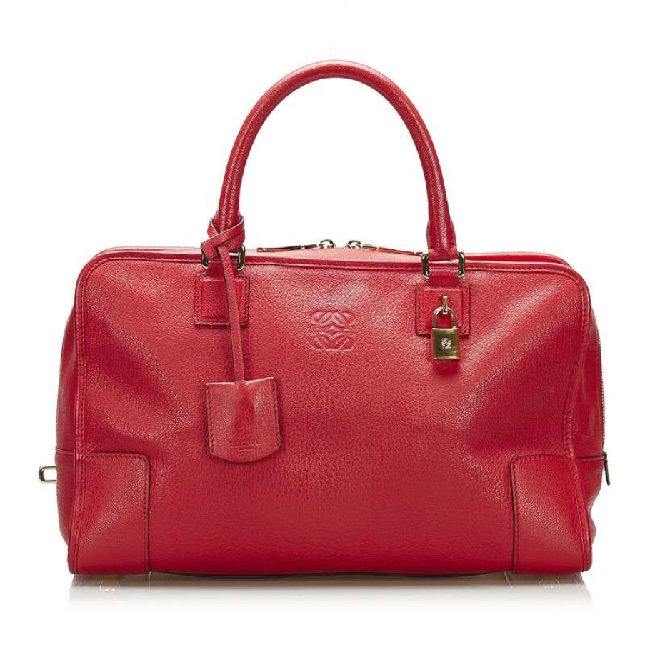 Loewe * | Sale Loewe Handbag Leather In (One Size) Red