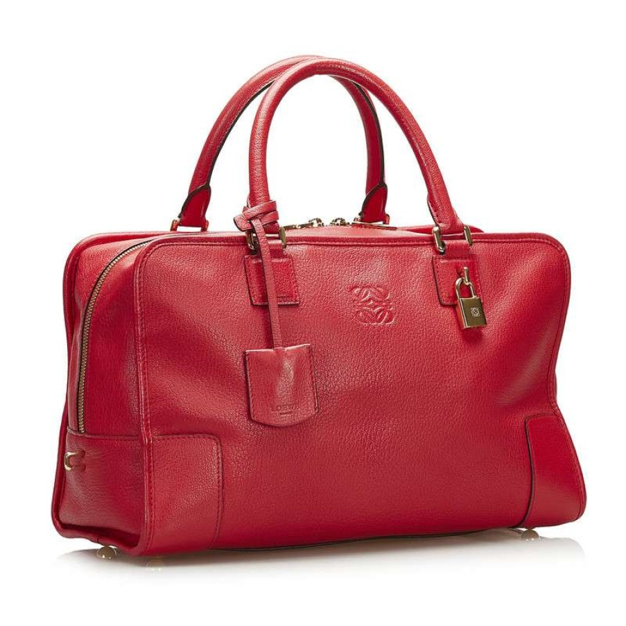 Loewe * | Sale Loewe Handbag Leather In (One Size) Red