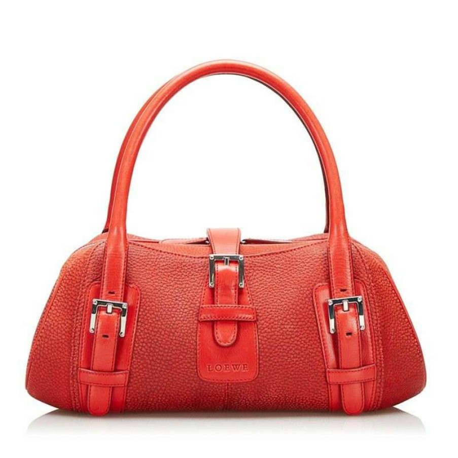 Loewe * | Outlet Sale Loewe Handbag Leather In (One Size) Red