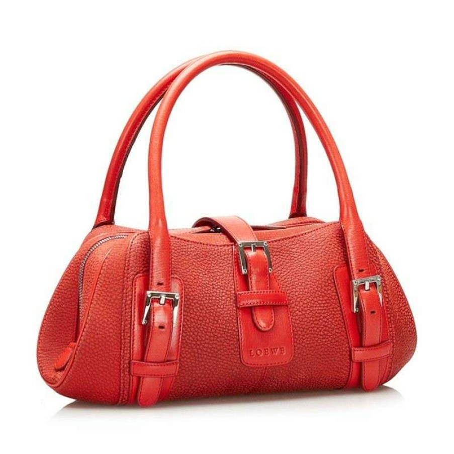 Loewe * | Outlet Sale Loewe Handbag Leather In (One Size) Red