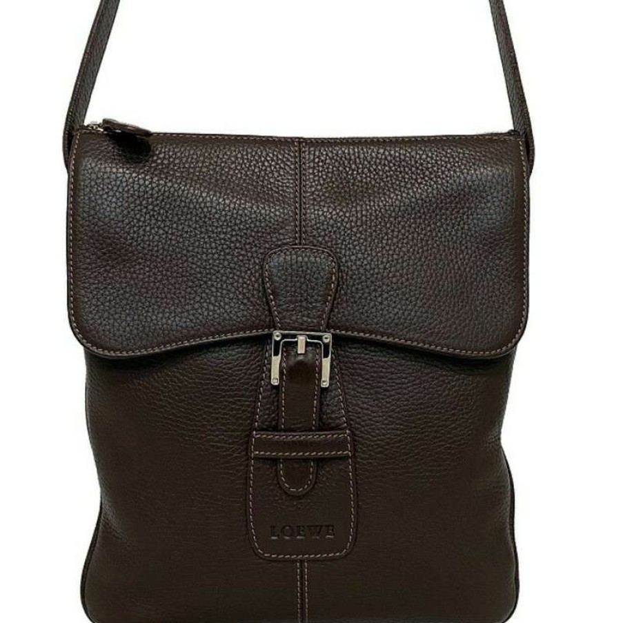 Loewe * | High Quality Loewe Shoulder Bag Leather In (One Size) Brown