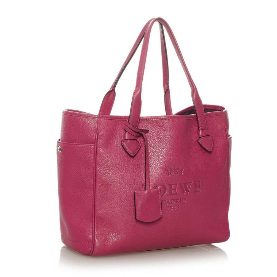 Loewe * | Closeout Sale Loewe Tote Bag Leather In (One Size) Pink