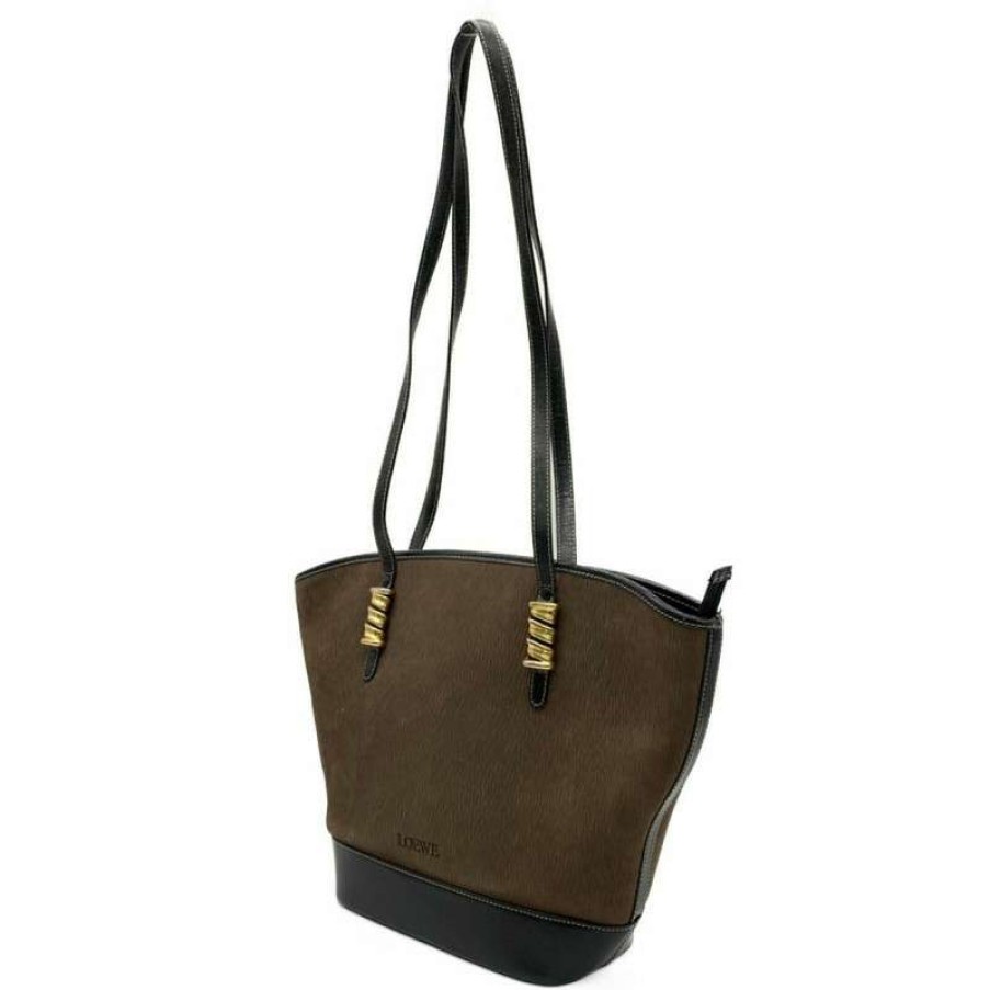 Loewe * | Best Sale Loewe Tote Bag Leather In (One Size) Brown