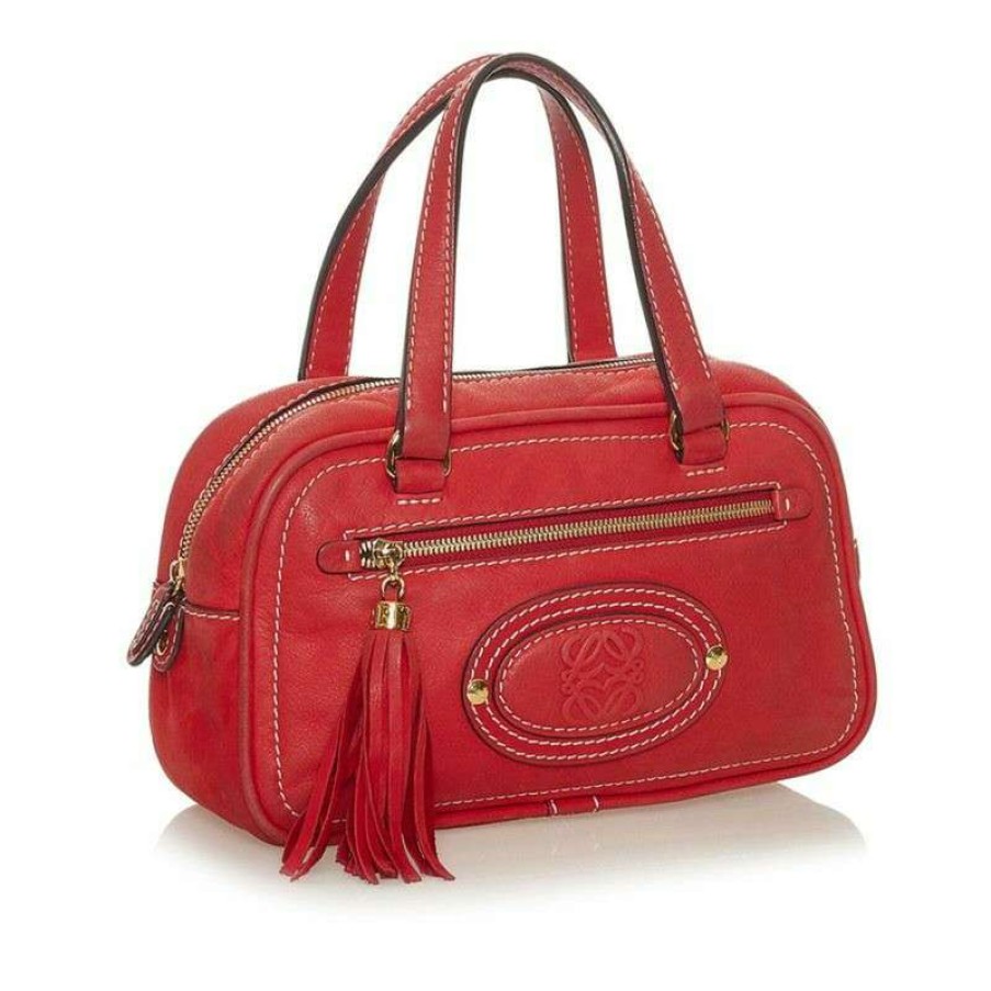 Loewe * | Excellent Loewe Handbag Leather In (One Size) Red