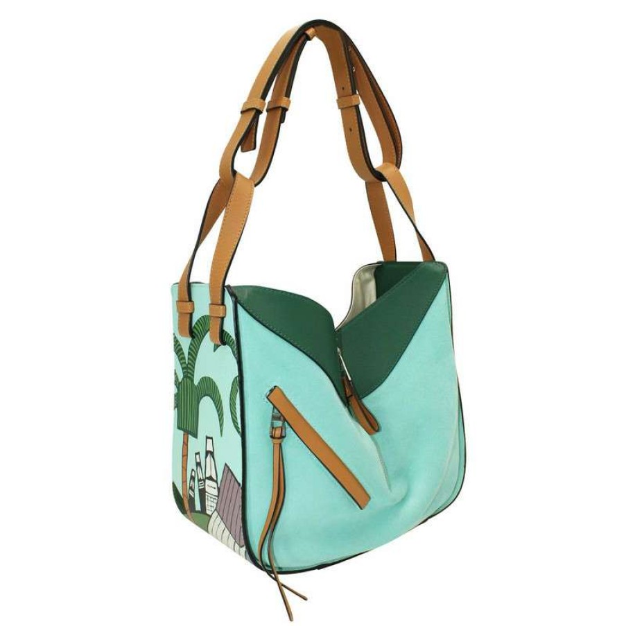 Loewe * | Sale Online Loewe Tote Bag Leather In (One Size) Turquoise