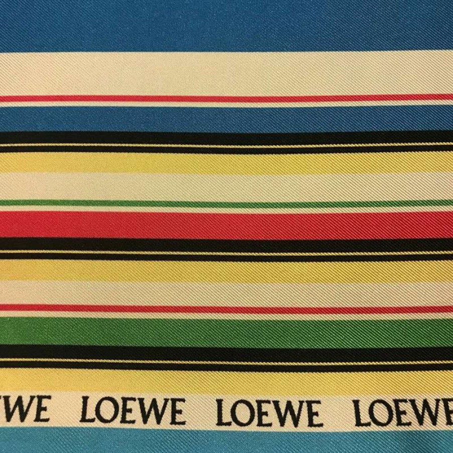 Loewe * | Best Sale Loewe Scarf/Shawl Silk In (One Size) Turquoise