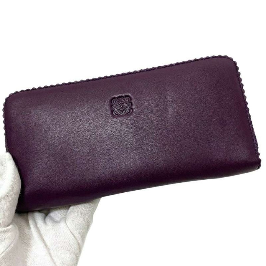 Loewe * | Top Sell Loewe Bag/Purse Leather In (One Size) Violet