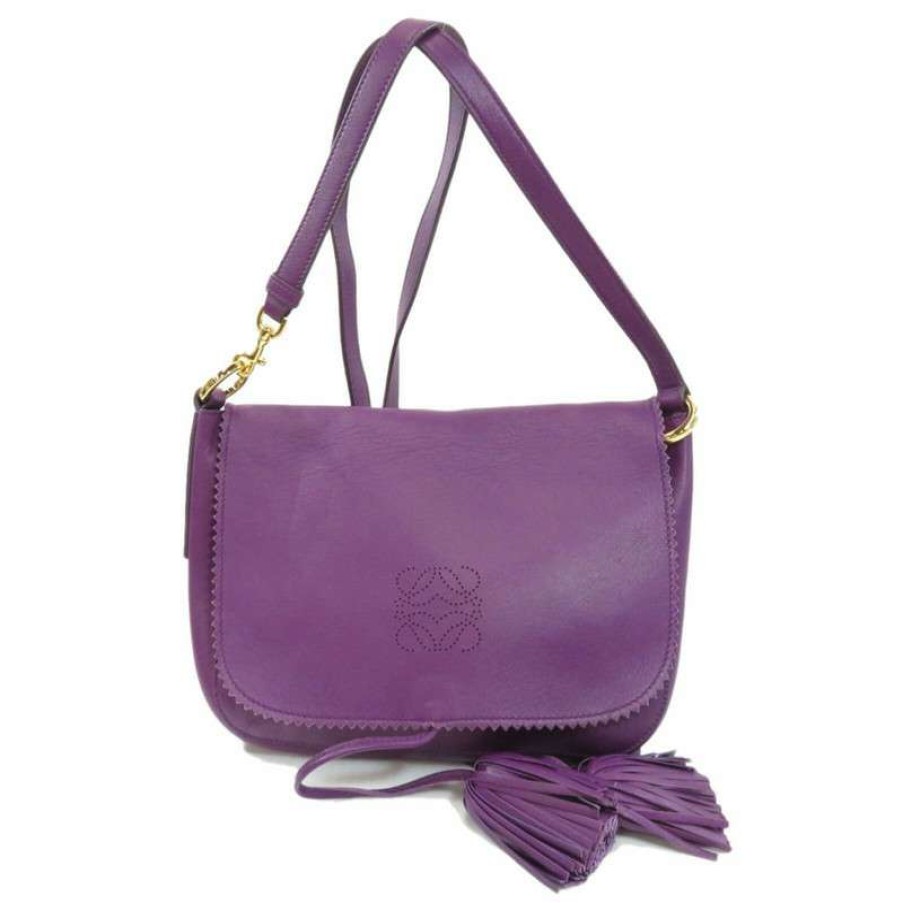 Loewe * | Best Choice Loewe Shoulder Bag Leather In (One Size) Violet