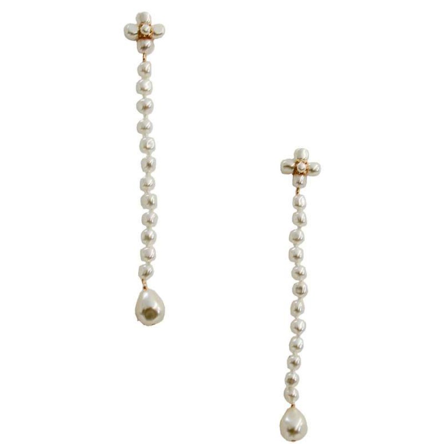 Loewe * | Sale Online Loewe Earring Pearls In (One Size) Cream