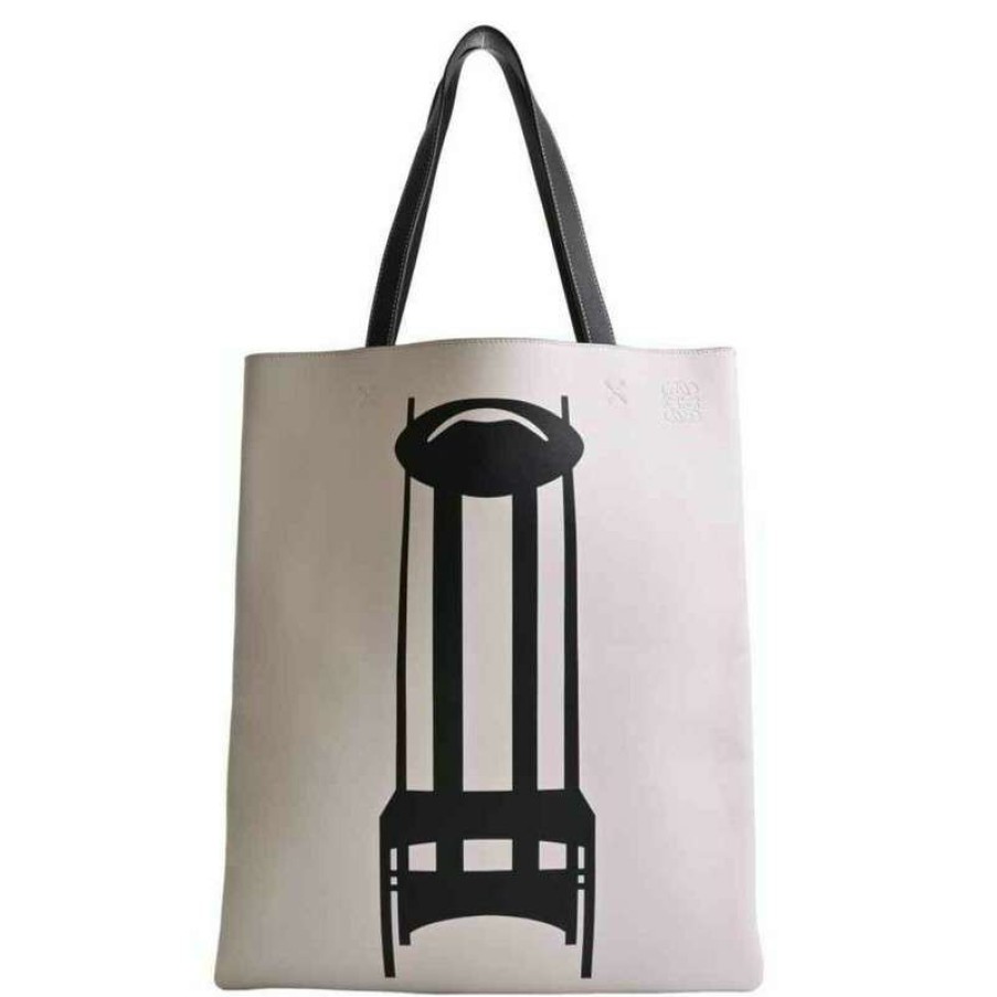 Loewe * | Hot Selling Loewe Tote Bag Leather(One Size) Black / White