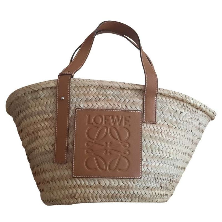 Loewe * | Best Quality Loewe Anagram Basket Bag In (One Size) Beige