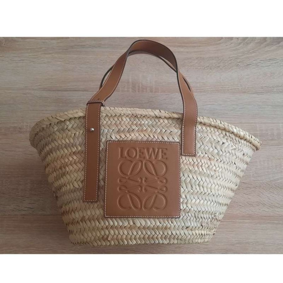 Loewe * | Best Quality Loewe Anagram Basket Bag In (One Size) Beige