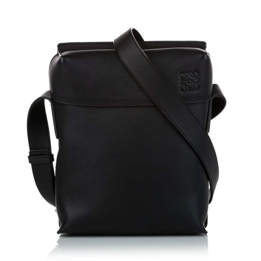 Loewe * | Hot Selling Loewe Shoulder Bag Leather In (One Size) Black