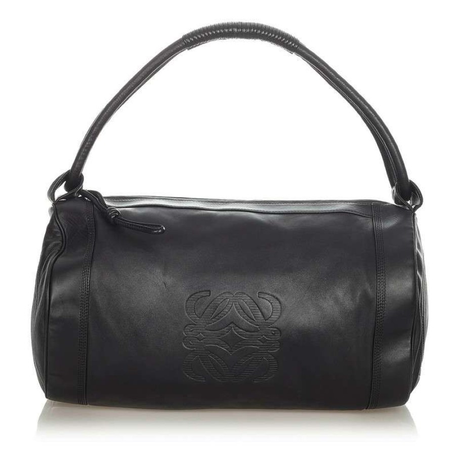 Loewe * | Unique Loewe Handbag Leather In (One Size) Black