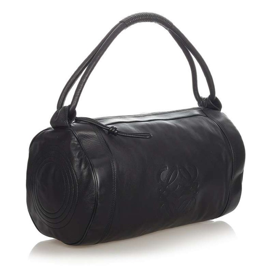 Loewe * | Unique Loewe Handbag Leather In (One Size) Black