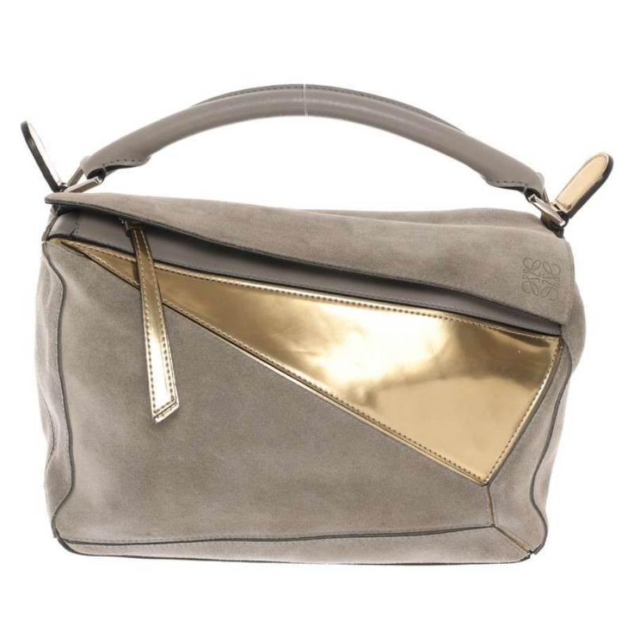 Loewe * | Best Choice Loewe Puzzle Bag Leather In (One Size) Grey