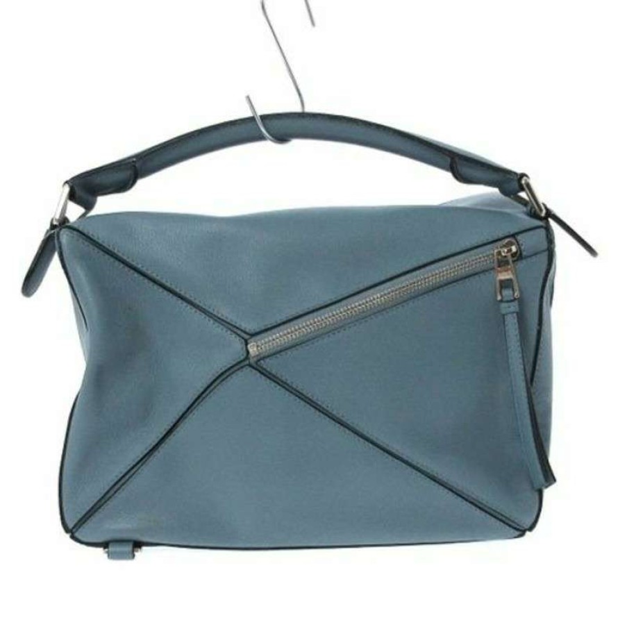 Loewe * | Premium Loewe Shoulder Bag Leather In (One Size) Blue