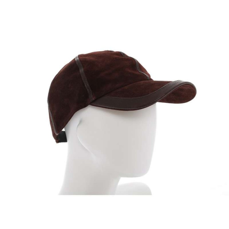 Loewe * | Best Sale Loewe Hat/Cap Suede In (Size Uk 7 3/8) Brown