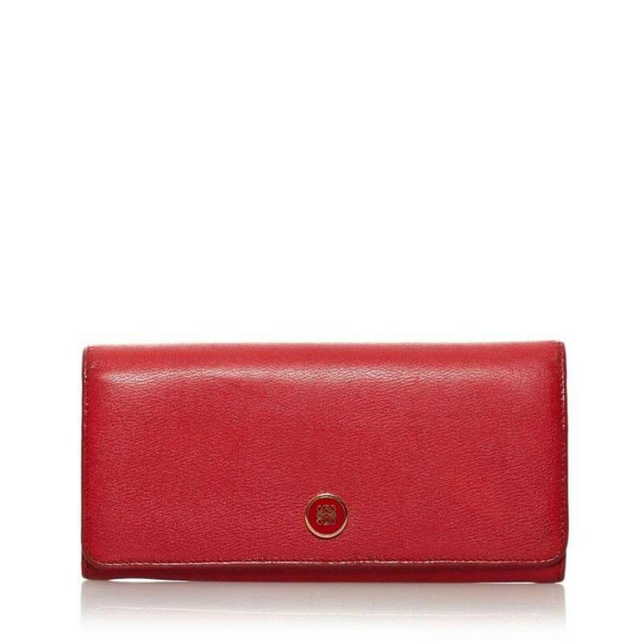 Loewe * | New Threads Loewe Handbag Leather In (One Size) Red