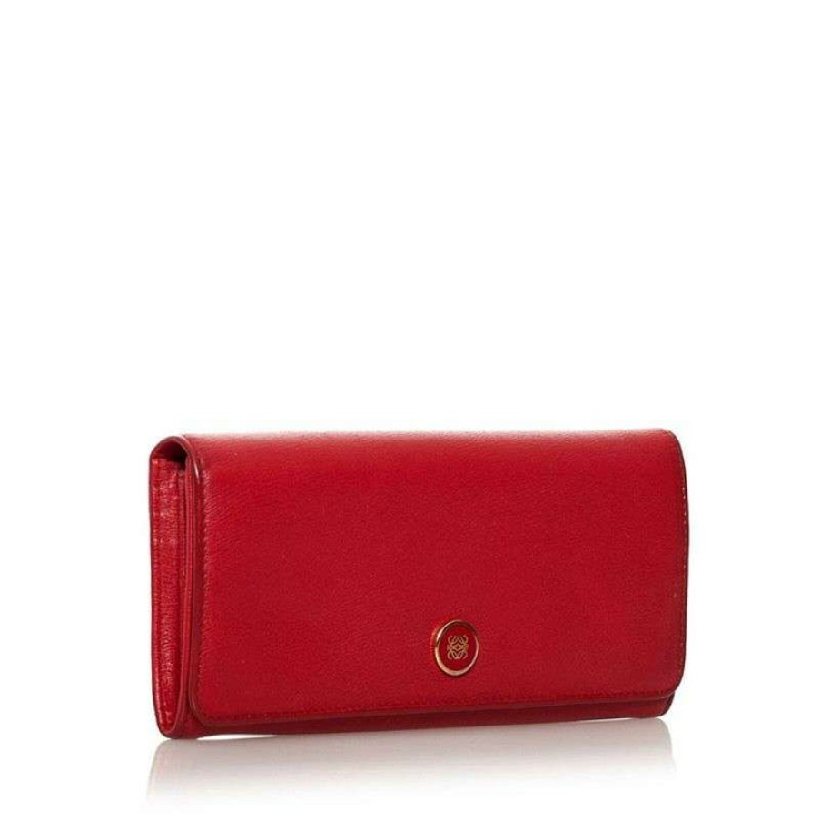 Loewe * | New Threads Loewe Handbag Leather In (One Size) Red