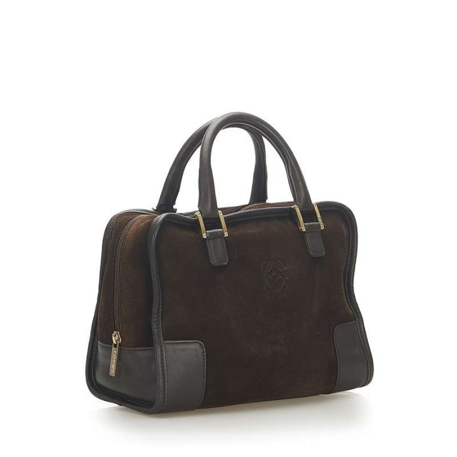 Loewe * | Exquisite Gifts Loewe Handbag Suede In (One Size) Brown