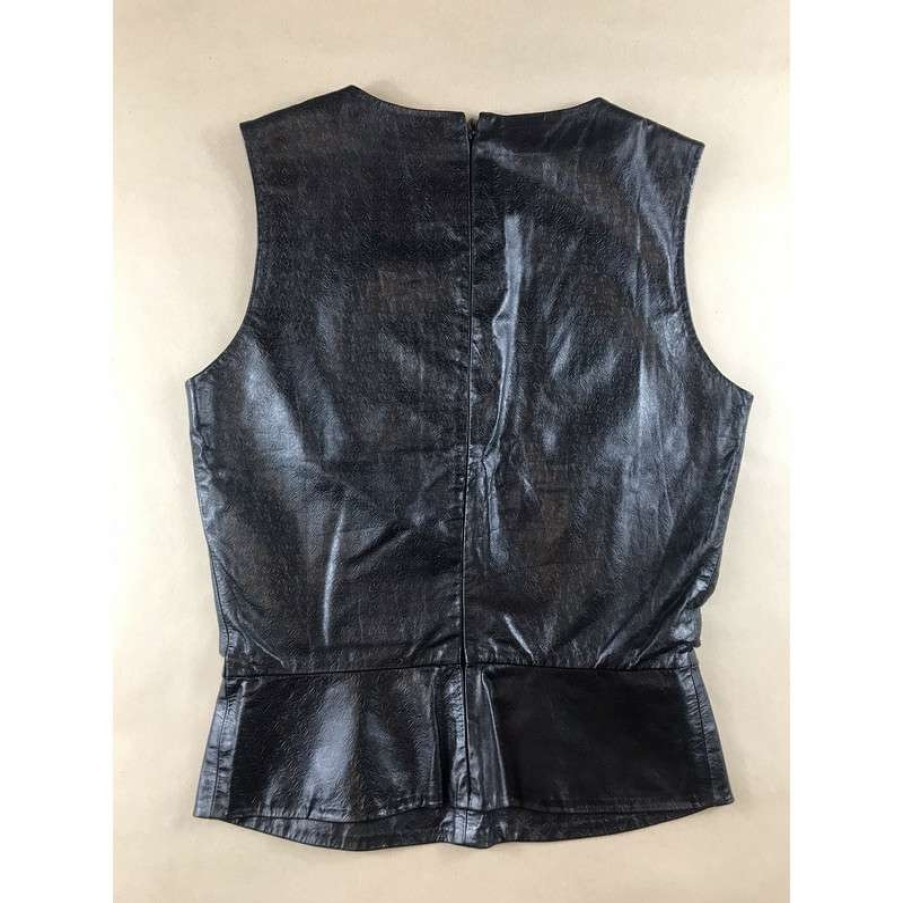 Loewe * | Low Price Loewe Top Leather In (Size S) Black