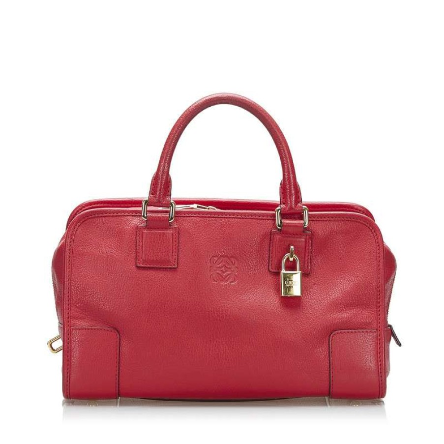 Loewe * | Outlet Sale Loewe Handbag Leather In (One Size) Red