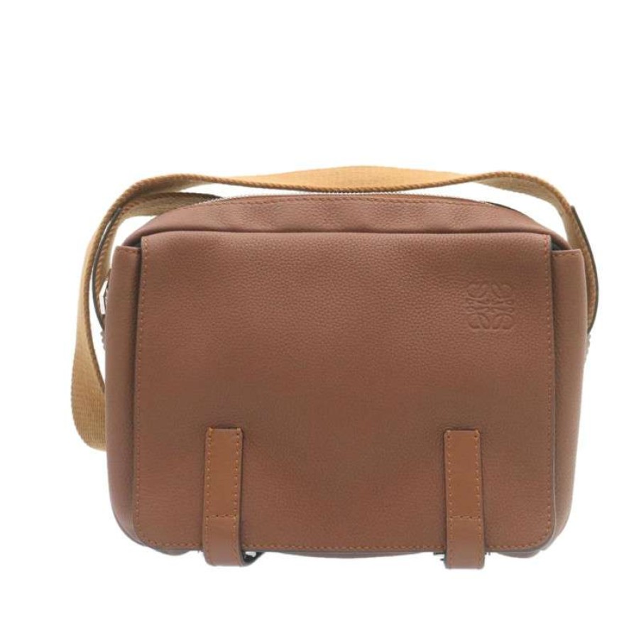 Loewe * | Best Choice Loewe Shoulder Bag Leather In (One Size) Brown