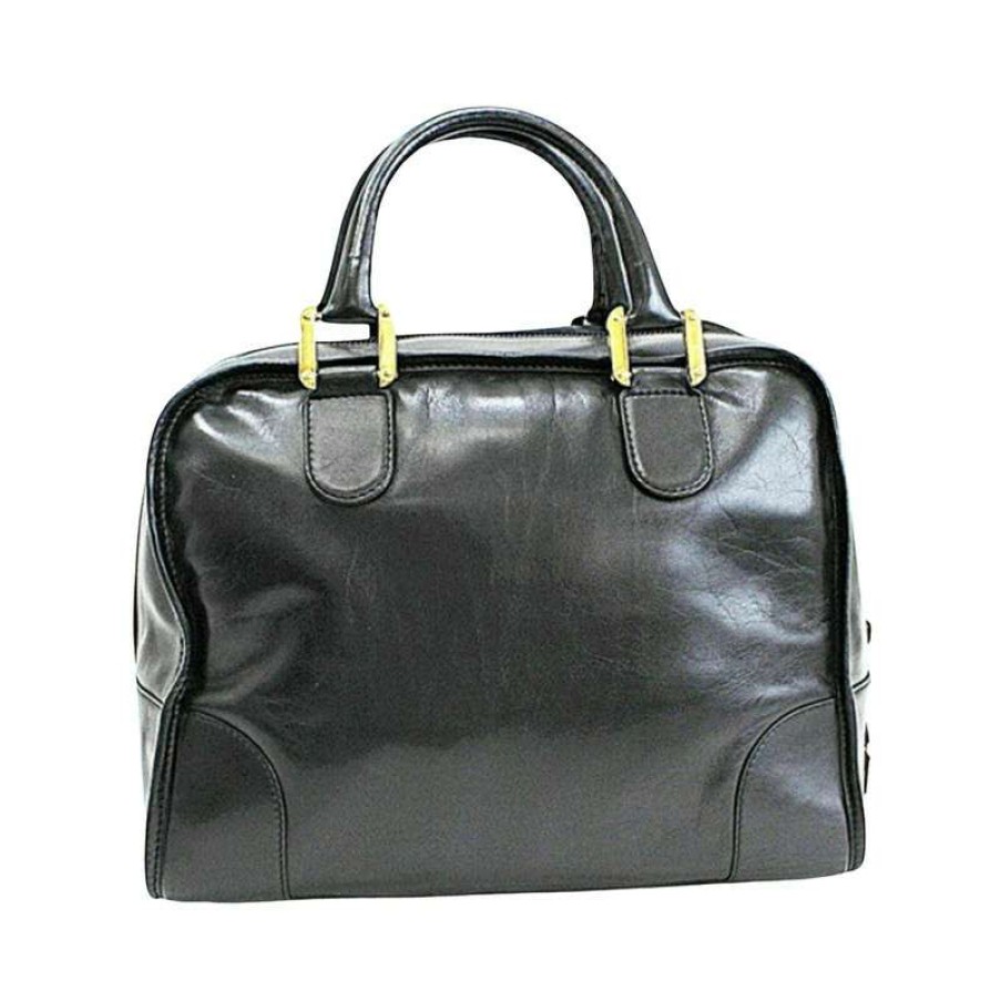 Loewe * | Sale Loewe Handbag Leather In (One Size) Black