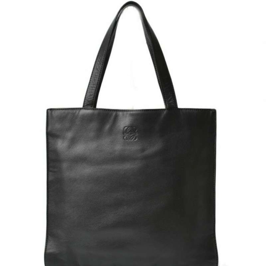 Loewe * | Outlet Sale Loewe Tote Bag Leather In (One Size) Black