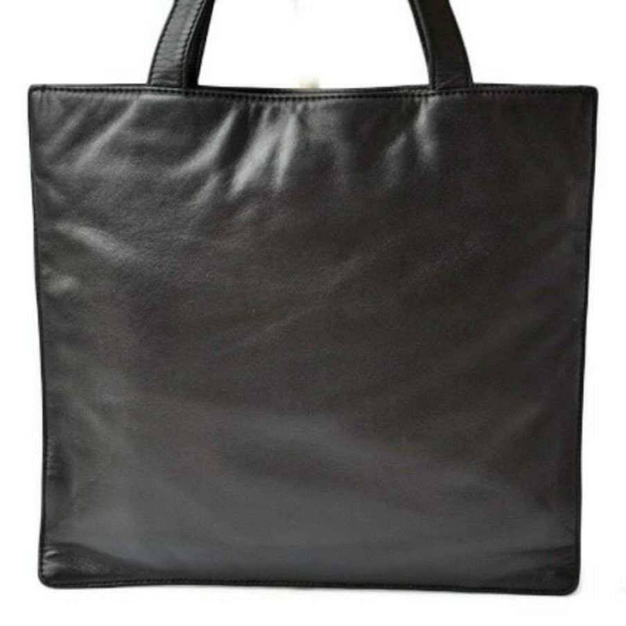 Loewe * | Outlet Sale Loewe Tote Bag Leather In (One Size) Black