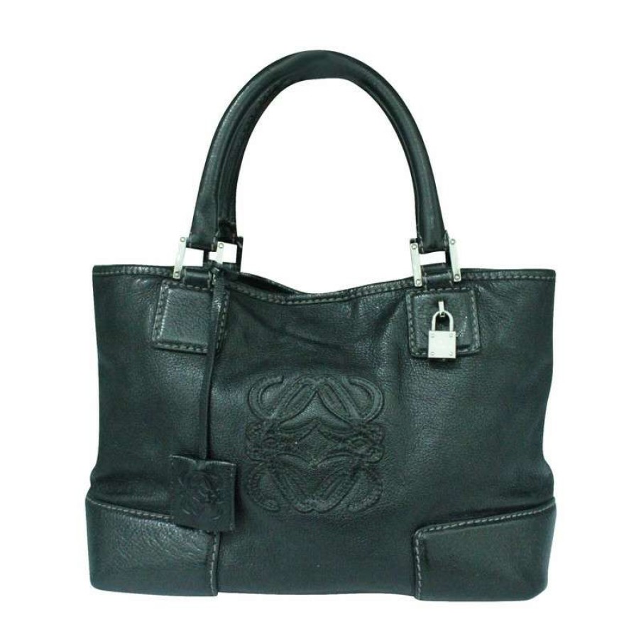 Loewe * | Best Sale Loewe Tote Bag Leather In (One Size) Black