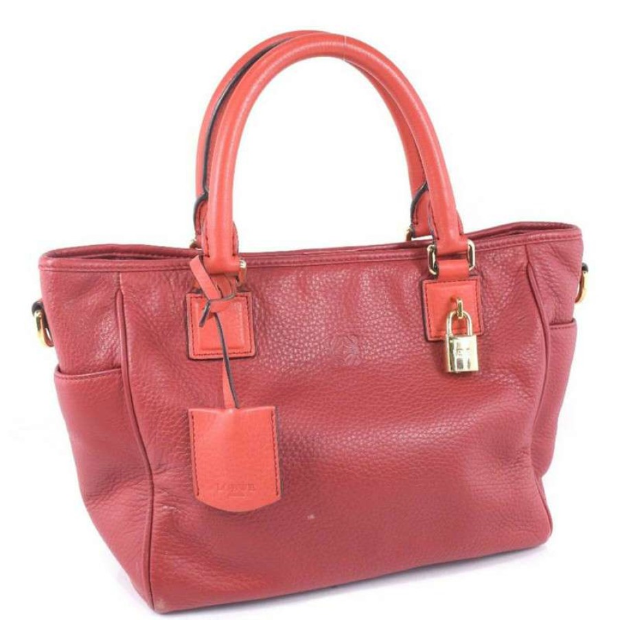 Loewe * | Wholesale Loewe Handbag Leather In (One Size) Red