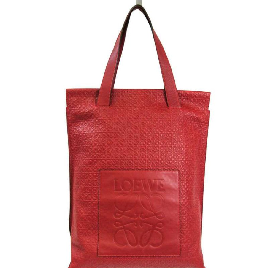 Loewe * | Best Quality Loewe Tote Bag Leather In (One Size) Red