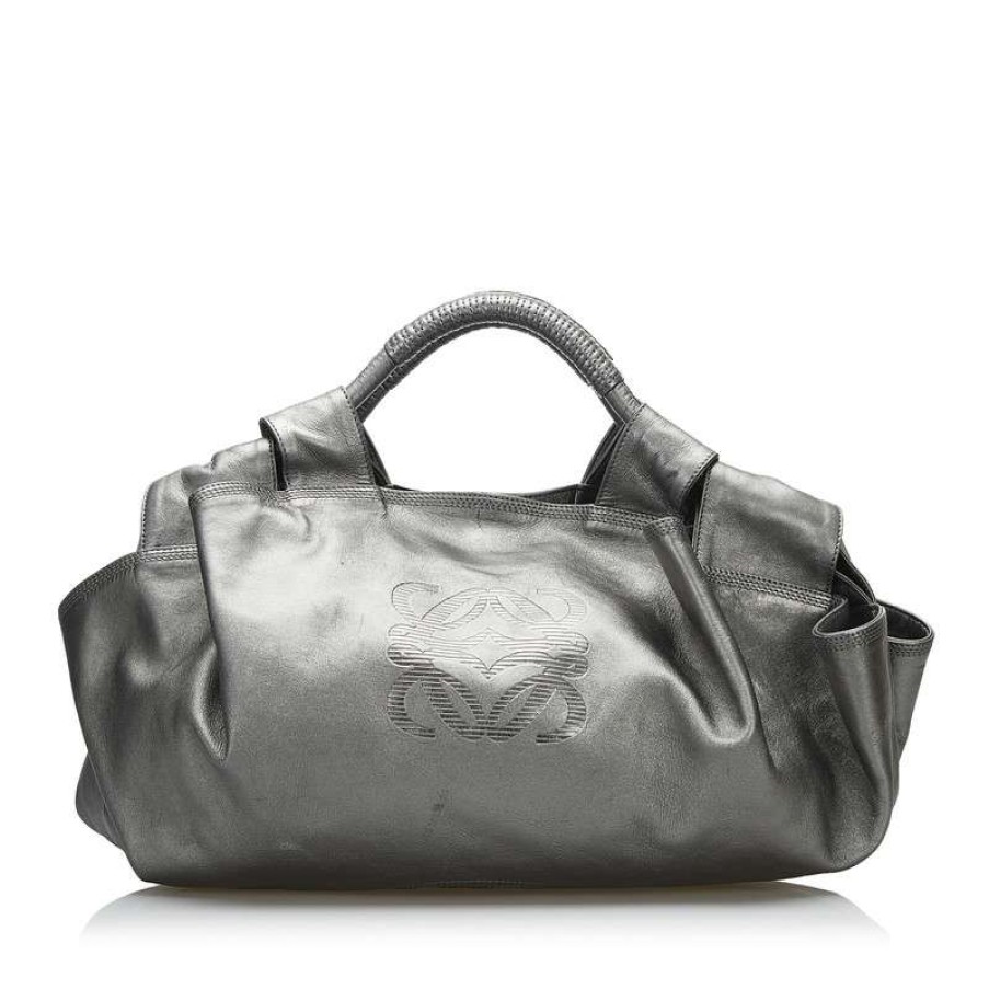 Loewe * | Hot Selling Loewe Handbag Leather In (One Size) Silvery