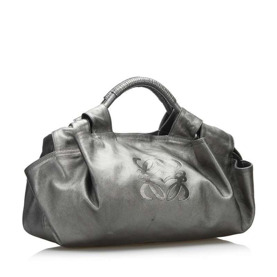 Loewe * | Hot Selling Loewe Handbag Leather In (One Size) Silvery