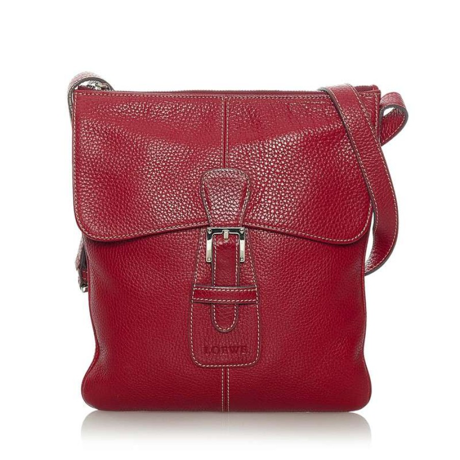 Loewe * | Exquisite Gifts Loewe Shoulder Bag Leather In (One Size) Red