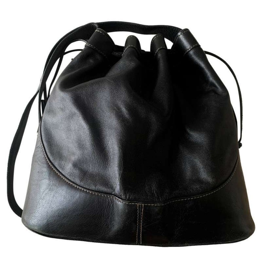 Loewe * | Wholesale Loewe Shoulder Bag Leather In (One Size) Black